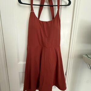 HALARA Rust Red Sleeveless Racerback Dress